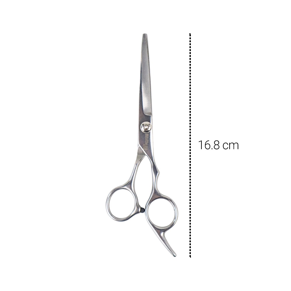 Gunting Rambut Full Stainless Steel Model Flat Cut - BHT002 - Silver - OMHZ9LSV