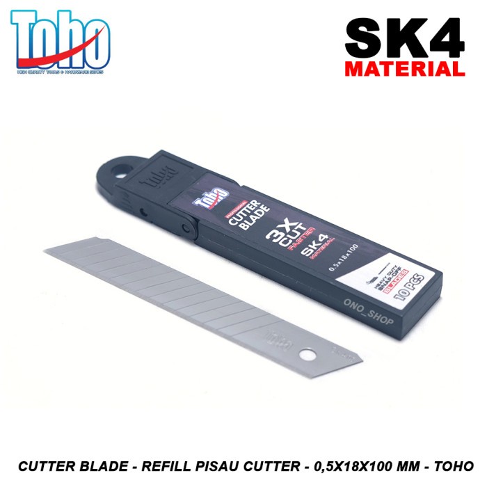 

Cutter Blade - Refill Pisau Cutter - 0,5x18x100 mm - Toho onosh00