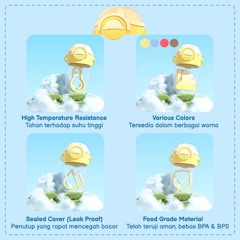 Moro - Moro By Babyhood Joyful Straw Cup - Botol Minum Anak