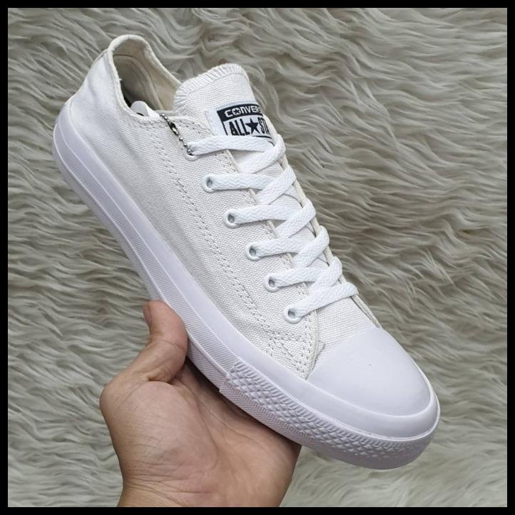 Sepatu Converse Putih Polos Pria Wanita Ukuran 36 37 - 46 45 44