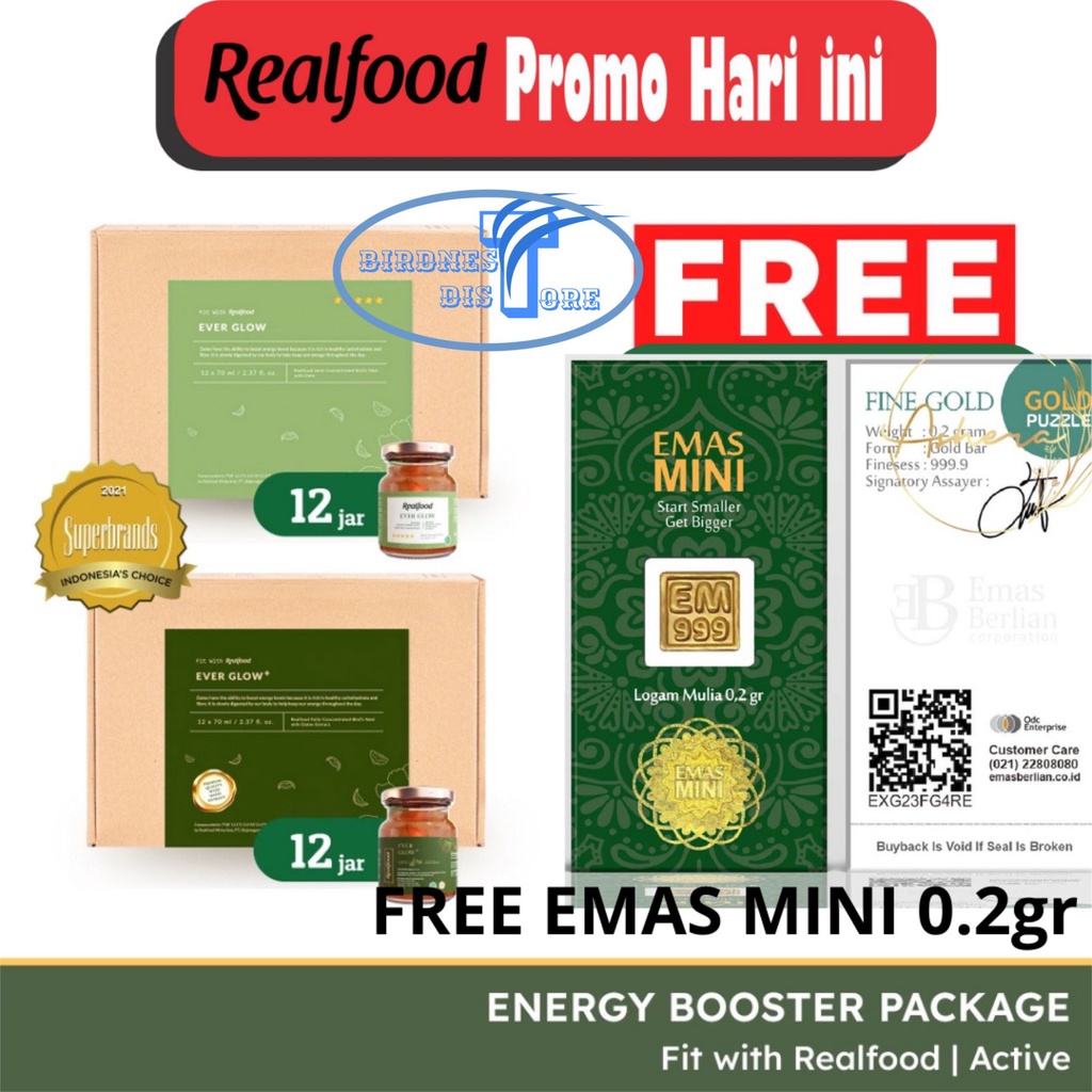 

Realfood Energy Boost Bundle Free Sesuai Promo Katalog ( Minuman sarang walet )