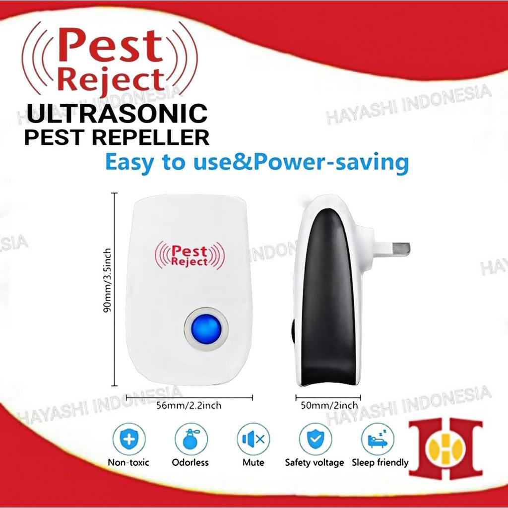 Alat Pengusir Nyamuk Tikus Lalat Kecoak Serangga PEST REJECT Ultrasonic