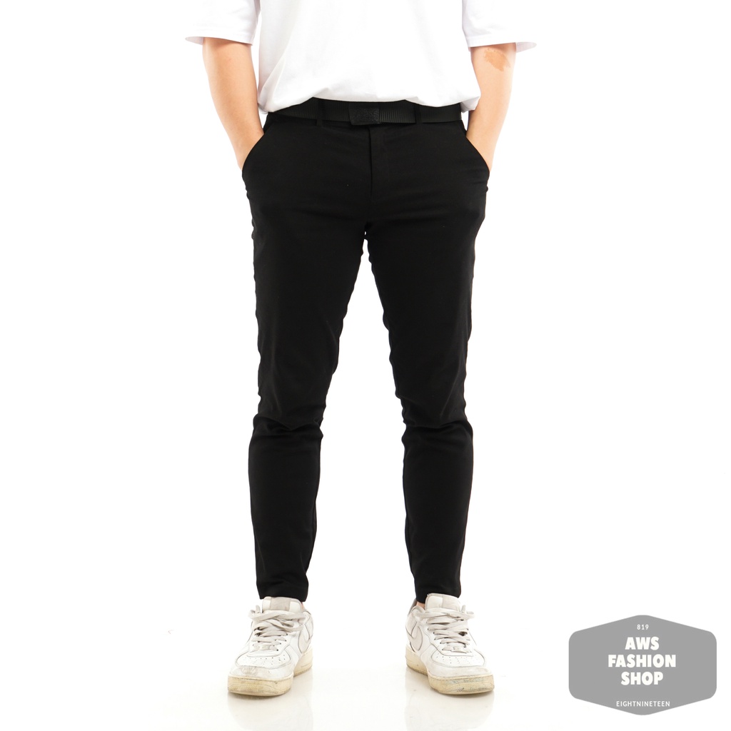 Celana Chino Pria Celana Panjang Pria PREMIUM QUALITY Hitam Black