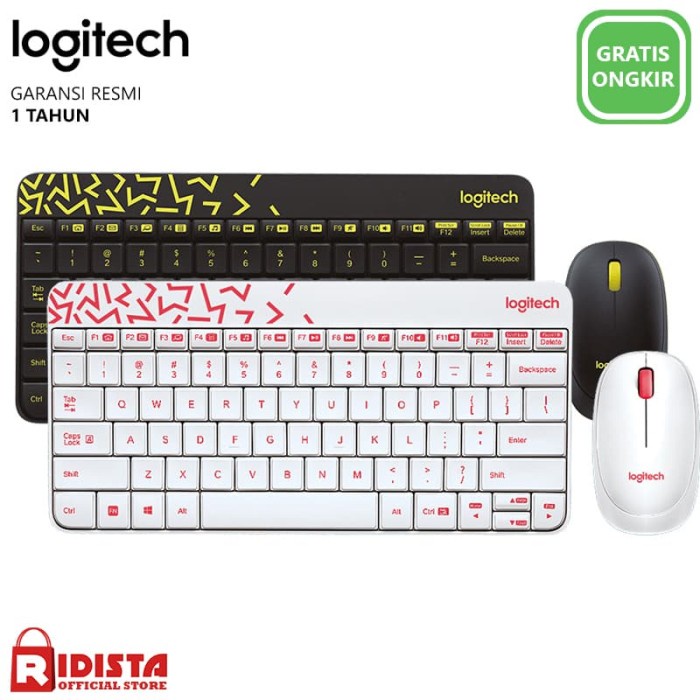 Keyboard Logitech Wireless Combo Keyboard + Mouse Mk240-Hitam-L056