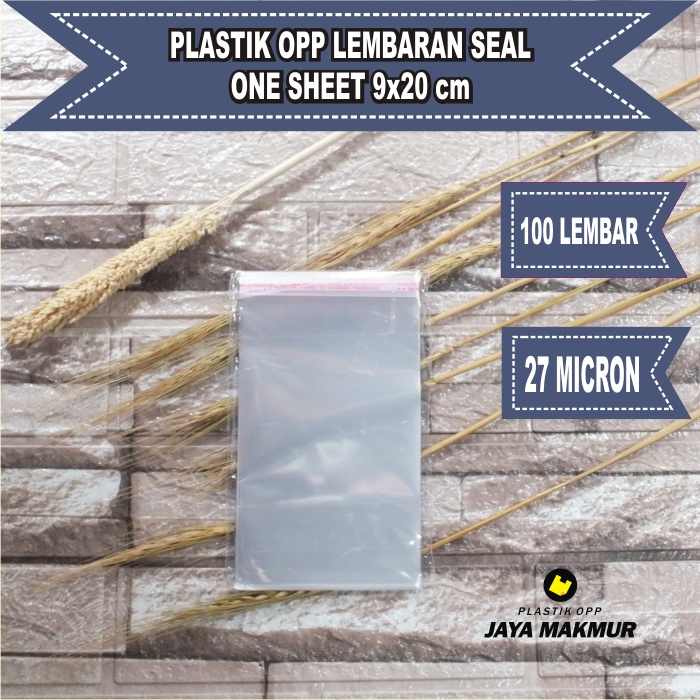 

Plastik OPP Seal Lembaran 9 x 20 Cm Plastik One Sheet Plastik Opp Kue Basah isi 1000 Lembar