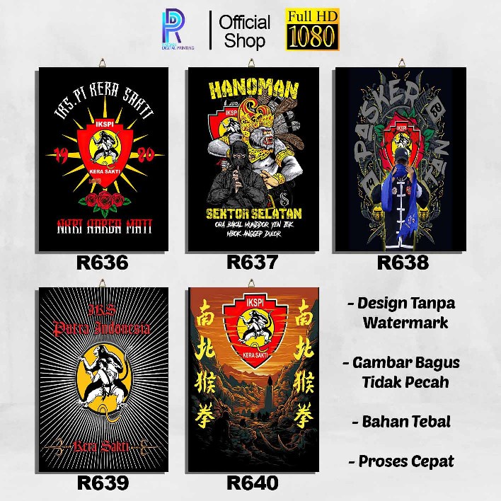 WALL DECOR POSTER KAYU HIASAN DINDING IKSPI KERA SAKTI RR636