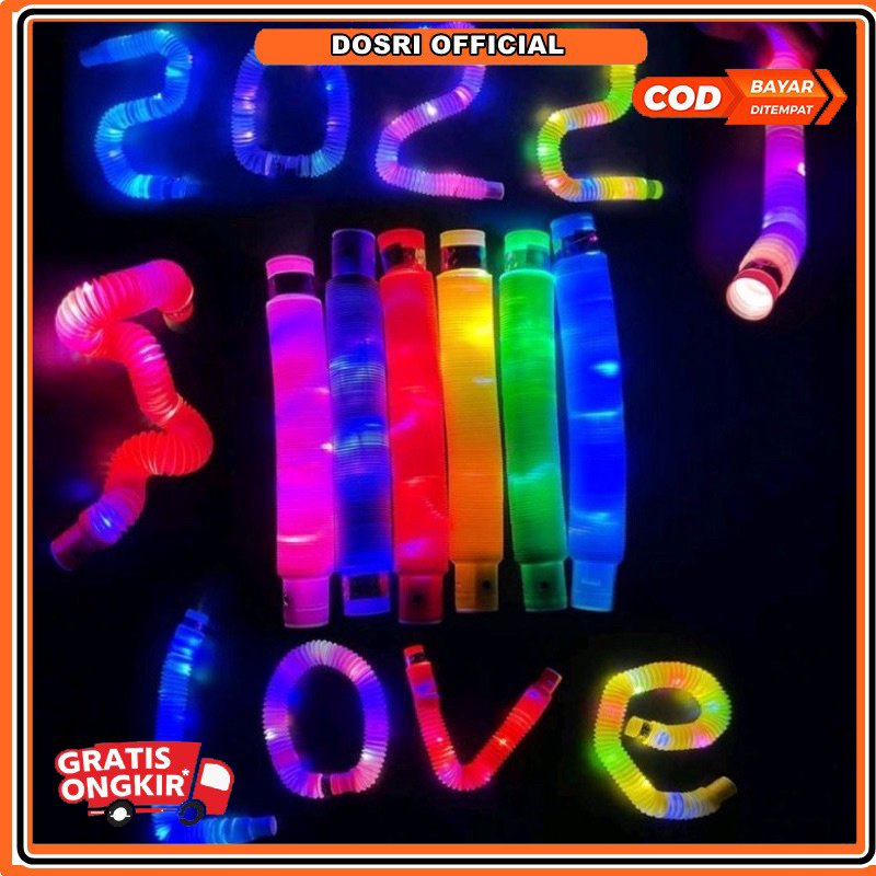 [ BISA COD ] Mainan Viral CEV Light Up Pop Tubes Pop Pipes Mainan Lampu Stick Pipa Selang Fidget Toy