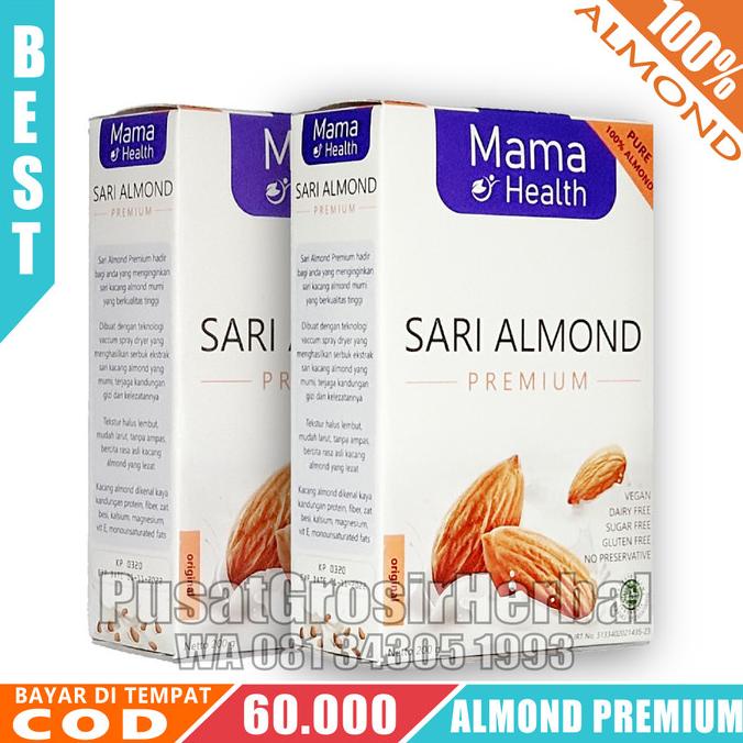 

Mama Health susu SARI ALMOND PREMIUM bubuk murni alamon gluten free TERLARIS TERPERCAYA ORIGINAL