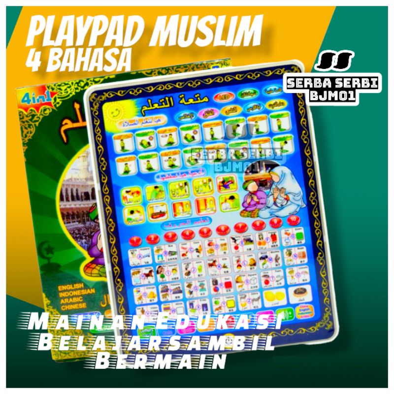 PLAYPAD MUSLIM 4 BAHASA MAINAN EDUKASI TABLET 4 BAHASA MAINAN BUAT BELAJAR ANAK IPAD MINI MAINAN EDUKATIF ANAK BANJARMASIN