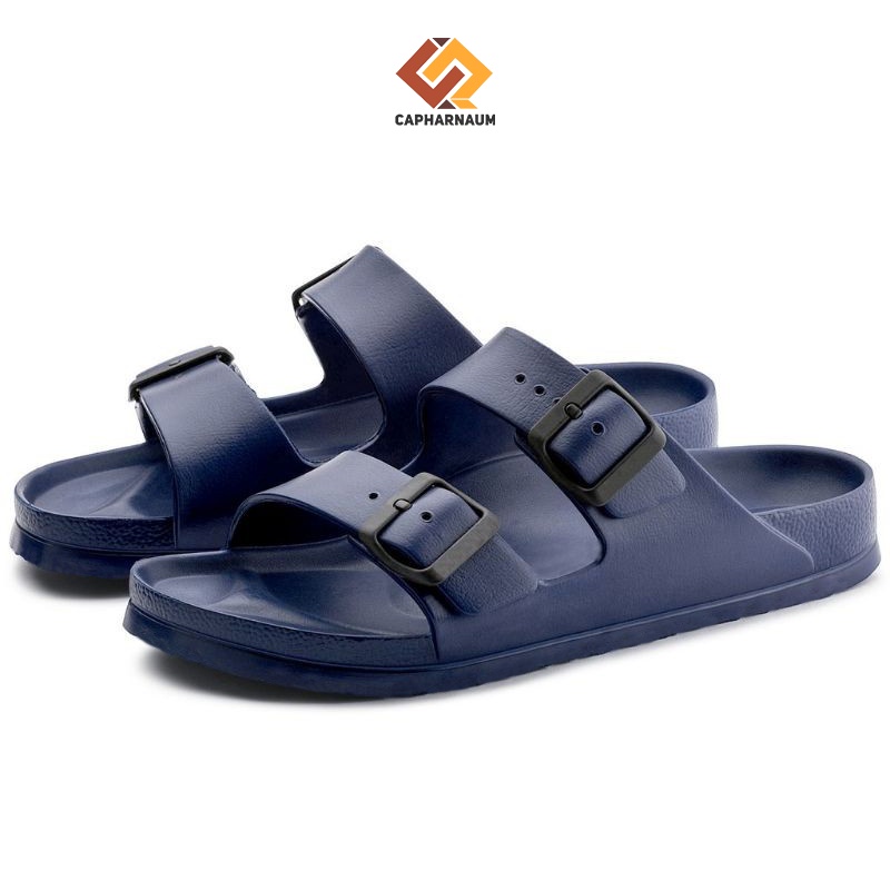 Capharnaum [FEET] Sandal Selop Pria Strap Ban 2 Tali Slide Unisex Polos Sandal Slip On Phylon Strap 2 Pria Sandal Selop Kasual Pria Sandal