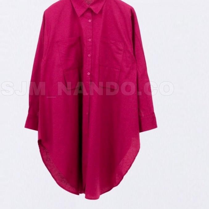 NANDO TUNIK ZARMISHA 2 POUNCH BILLA BAHAN KATUN PREMIUM WARNA HOTPINK FUSCHIA FANTA WARNA PINK TERBA