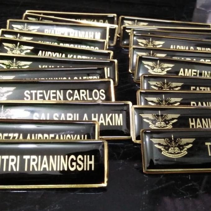 

Name Tag|Nama Dada Bahan Kuningan |Peniti-Magnet-Paku|Harga Sama