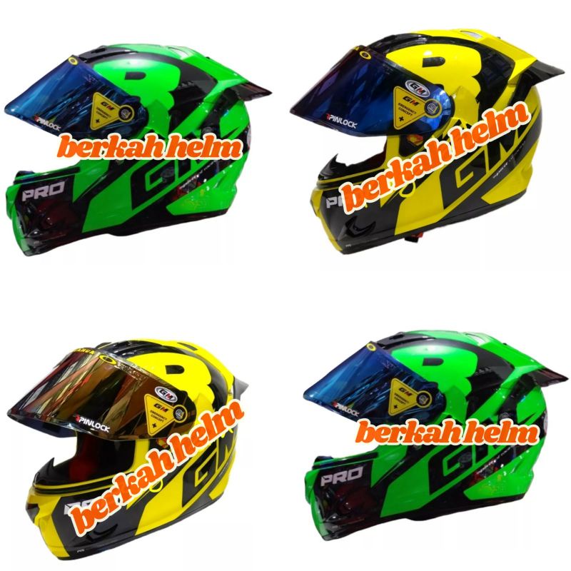 PAKET GANTENG HELM GM RACER PRO HELM GM FULL FACE ORIGINAL