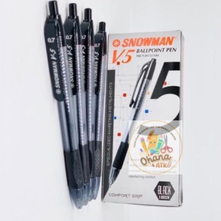 

ロ (1pack) Pulpen Snowman V5 0.7mm Ballpoint Pen ⇃