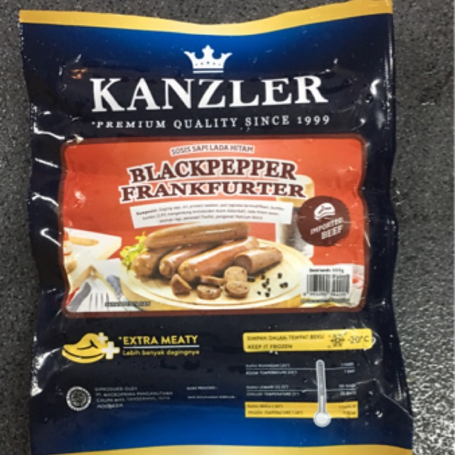 

Kanzler Beef Blackpepper Frankfurter 300gr