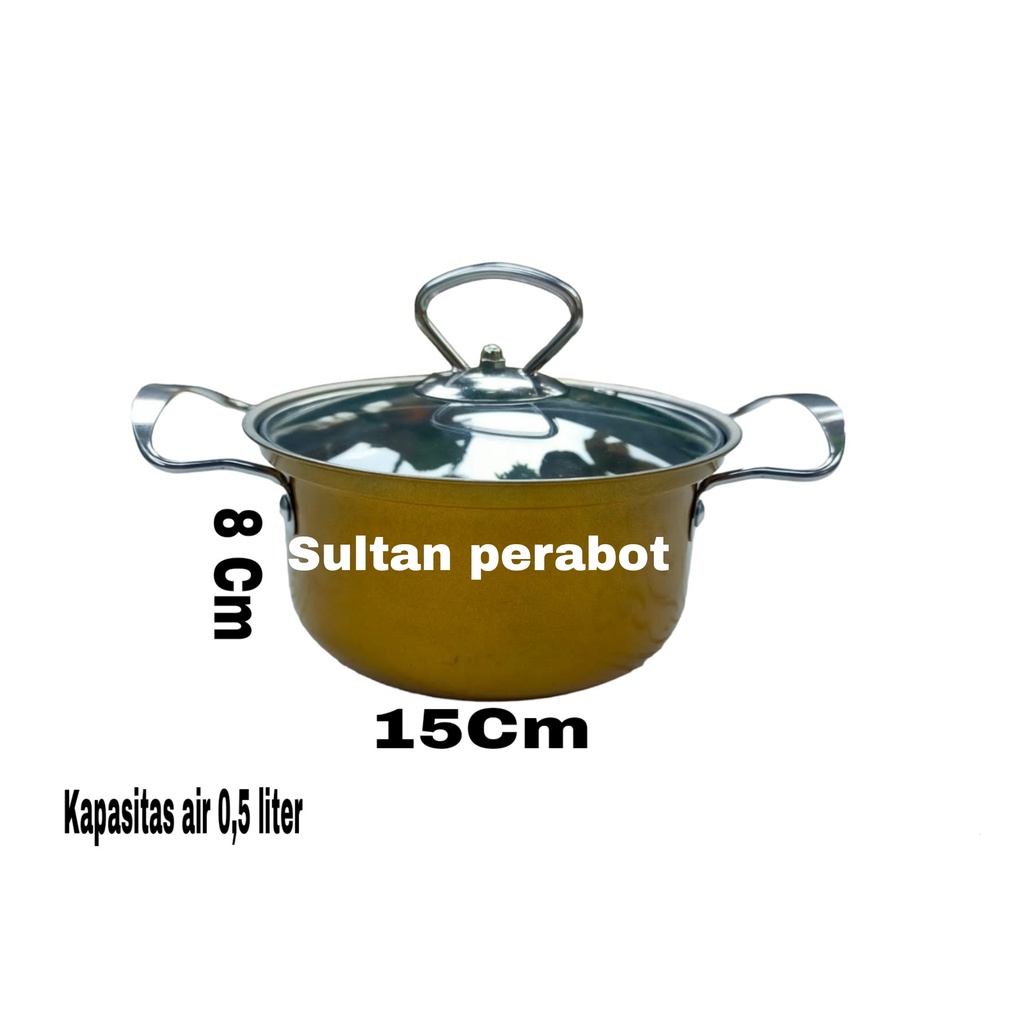 Panci Pelangi Stainless Steel/Panci Pelangi polos Cookware harga per pcs (Free Irus)