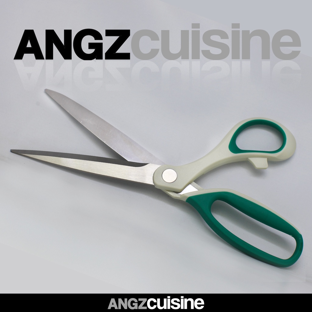 

ANGZCUISINE Kitchen Scissors White Turqoise Stainless Steel 1 pcs