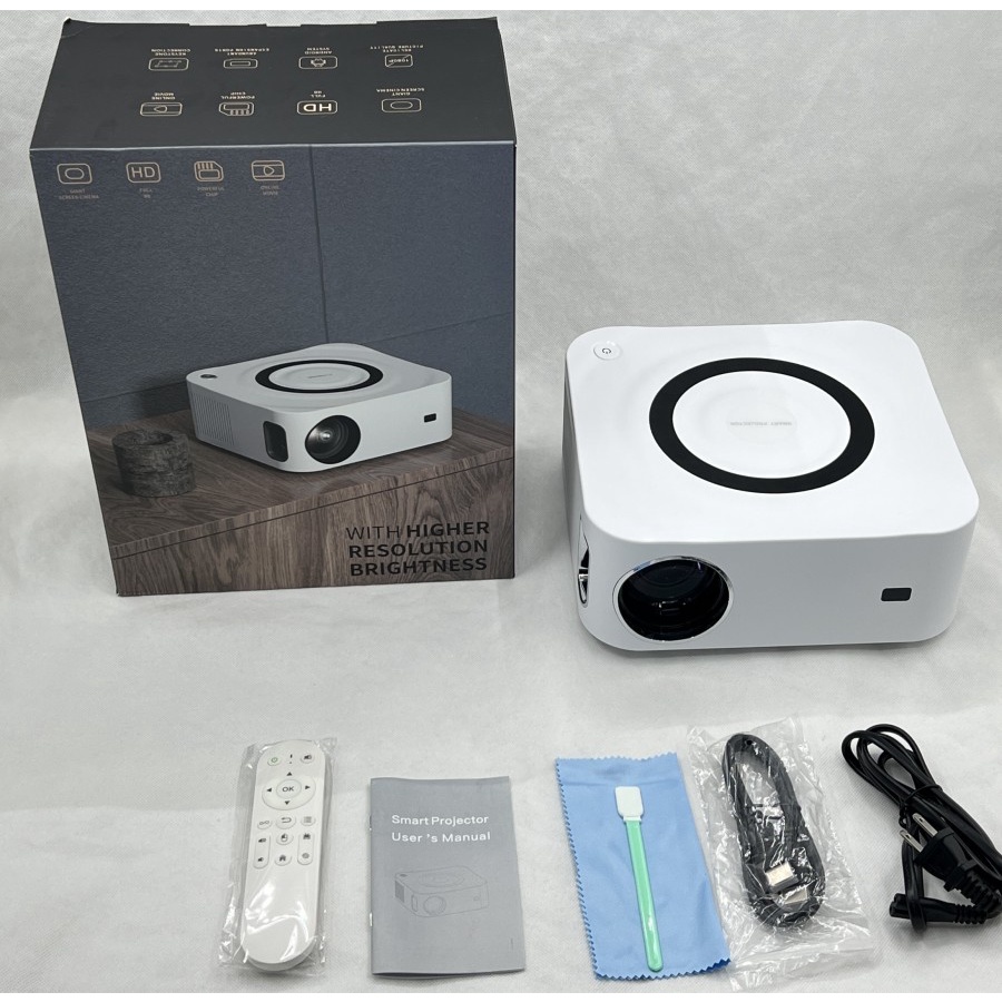Proyektor Hiplay Y9 350ANSI Lumens Android 9.0 2GB/16GB BT5.03 WIFI 5G Mirroring
