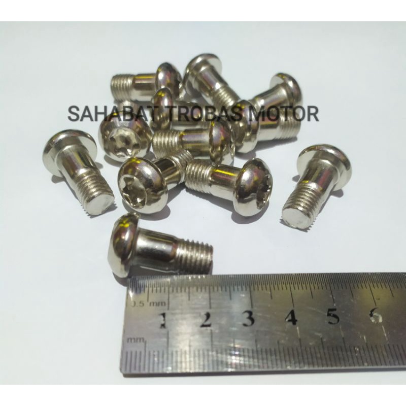 Baut Bintang Baut Piringan Cakram/Baut Kakifer Yamaha Vixion Dll 10x20/ Baut L Bintang