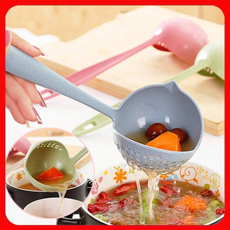 CENTONG SAYUR 2 IN1 PENYARING KUAH CENTONG SUP DAPUR SERBAGUNA CENTONG SARING KUAH