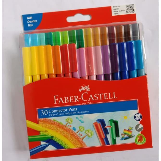 

CONNECTOR PEN FABER CASTELL 30 WARNA TERLARISS...,,,,,