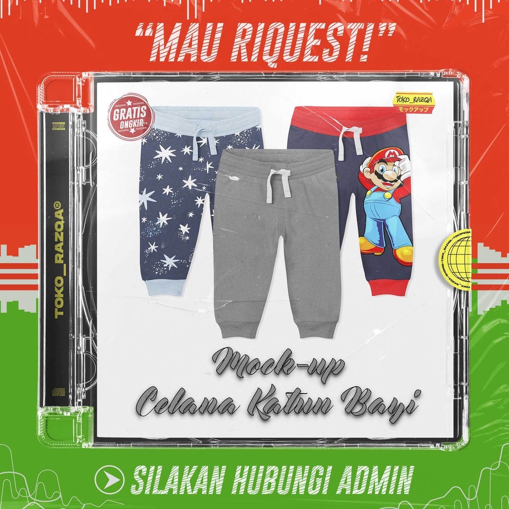 Mock-up Celana Katun Bayi ◖Mockup◗