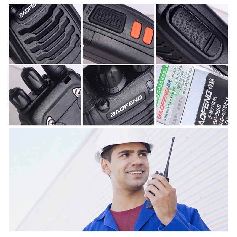 Walkie Talkie Wireless Radio Komunikasi Dual Band Uhf Walky Talky 2 Units Walkie Talkie