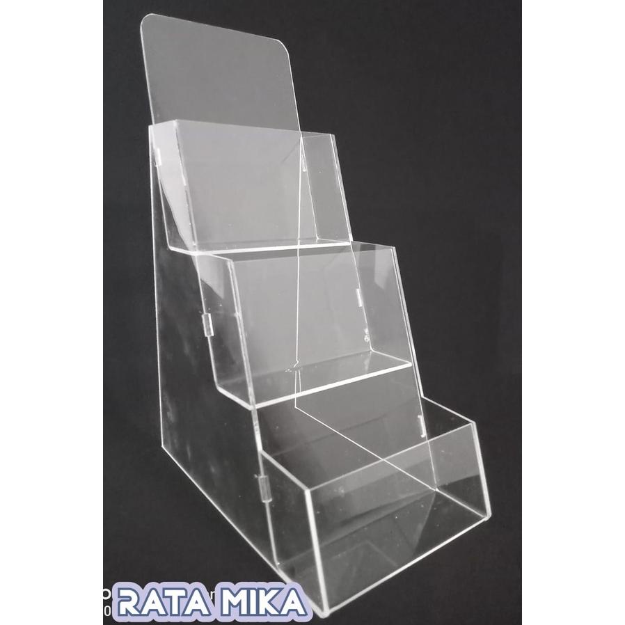 

KOTAK BROSUR ACRYLIC 3 SUSUN, UKURAN A6 TERLARISS...,,,,,