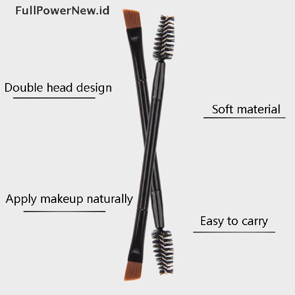 Power 10 Pcs Double Head Sikat Alis Sisir Eyeshadow Bubuk Eyeliner Makeup Brush ID