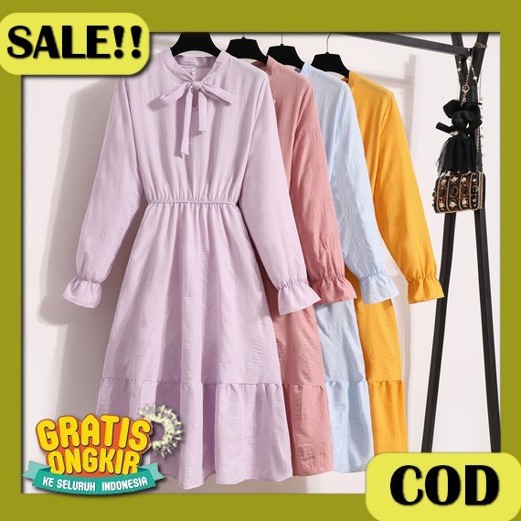 Baju Dress Pesta Natal Wanita Remaja Korea Import Murah Kekinian Terbaru 2020 Party Dres Jesslyn Bha