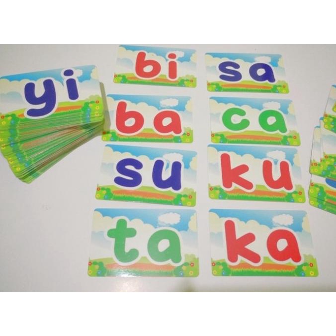 Flashcard Baca Suku Kata Flash Card 110 Kartu JUAL