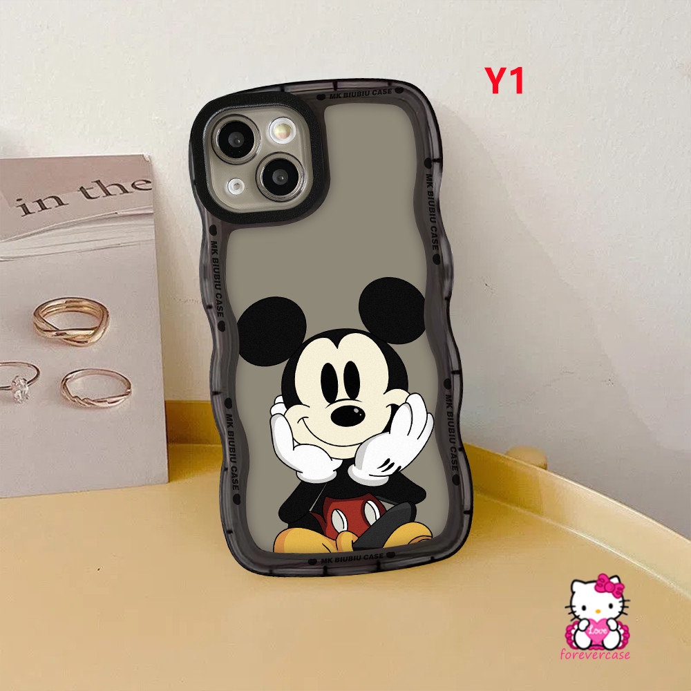 Casing Couple Lucu Samsung A04s A23 A32 A12 A13 A04 A50 A03s A52 A53 A50s A22 A52s A04E A21s A02s A31 A30s A33 A20 A11 A51 M32 Wavy Edge Kartun Disney Mickey Mouse Soft Cover