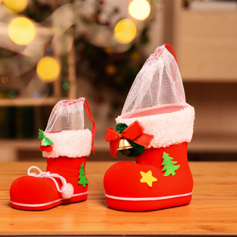 Serenity Sepatu Natal Santa Christmas Boots Karakter Unik - SNS01