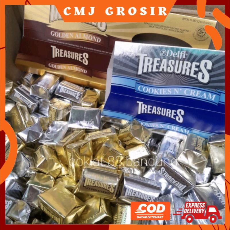 

[1 PACK ISI 4] Delfi Treasures Almond / Delfi Treasures Cookies/ Coklat Delfi Treasures