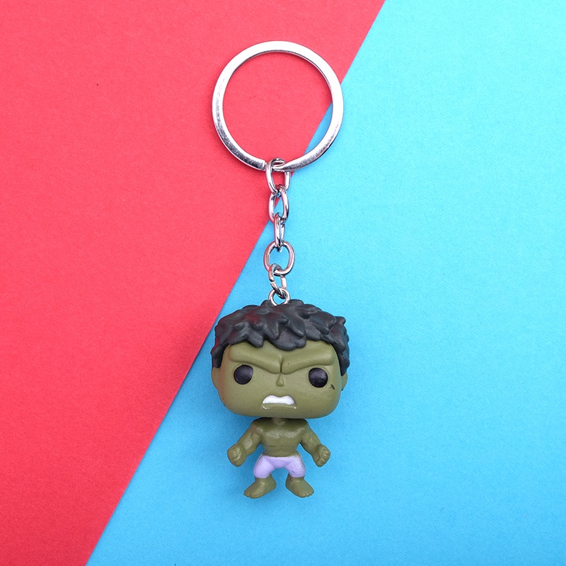 8 Pcs 6 Pcs 4 Pcs Anime The Avengers Gantungan Kunci Ironman Spider Man Hulk Deadpool Figure Boneka Liontin Keyring Untuk Festival