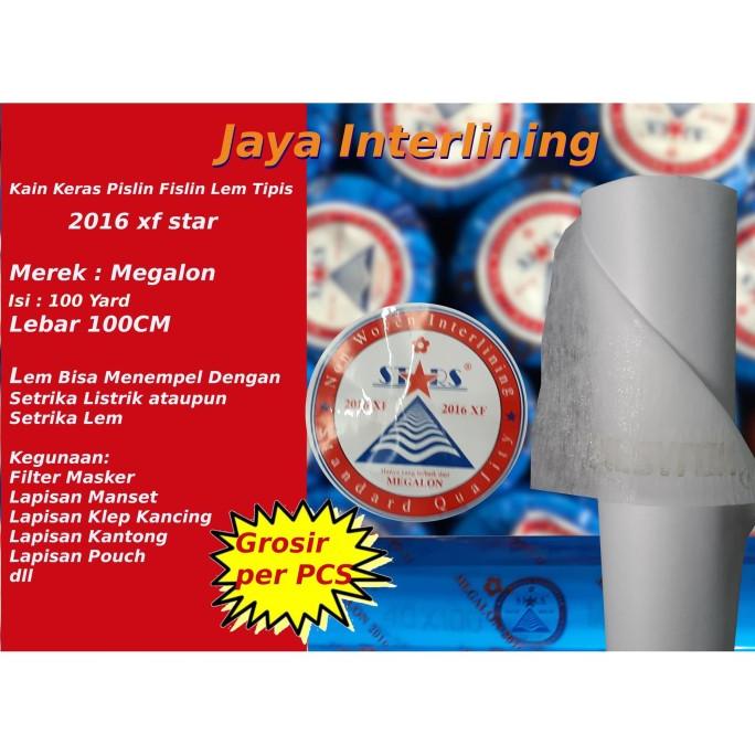 

[BISA COD] Kain Keras Interlining Lem Tipis FIslin Vislin Pislin 2016 100 YARD