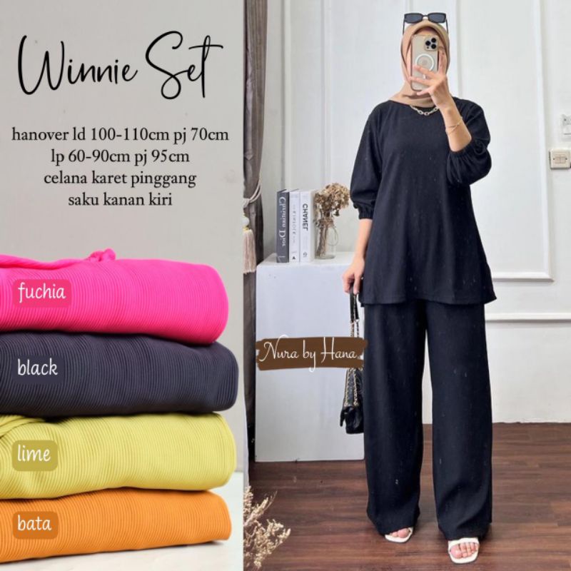 WINNIE SET | PAKAIAN WANITA SET | NURA BY HANA