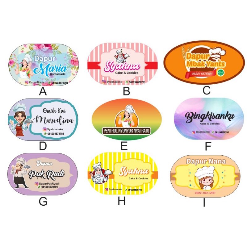

STICKER/LABEL KUE/STICKER KEMASAN/STICKER LABEL PRODUK/STICKER