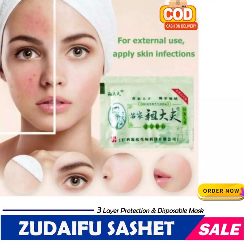 ( Sachet ) Salep ZUDAIFU Asli 100% 2Gr Original Psoriasis Eksim Jamur Kurap Alergi Kulit Cream