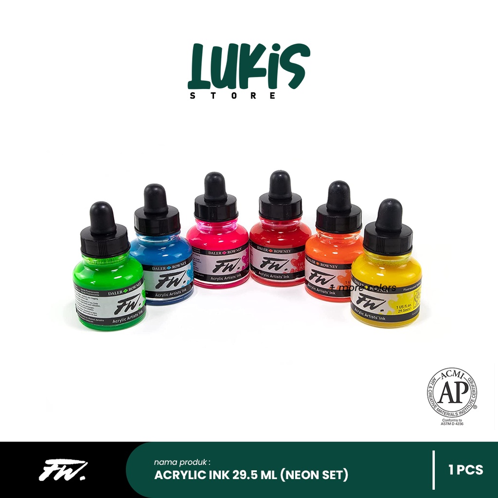 

Tinta Akrilik FW INK Neon Set 6 (29.5 ml) - 160329006