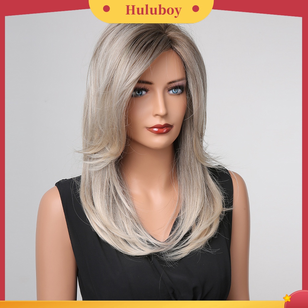 Wig Rambut Pendek Lurus Warna Abu-Abu Silver Untuk Alat Makeup