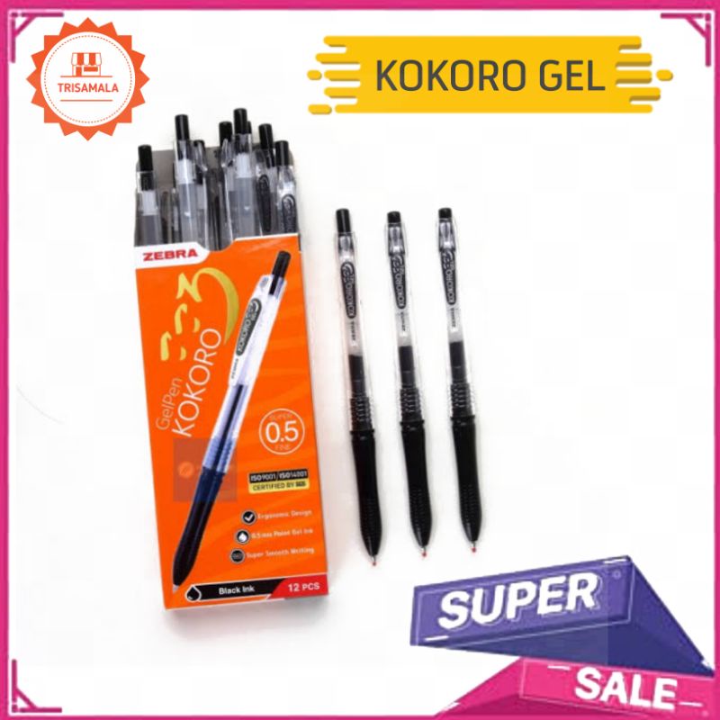 

KOKORO BOLPEN GEL / BOLPEN GEL 0.5 KOKORO ZEBRA / 1 PCS