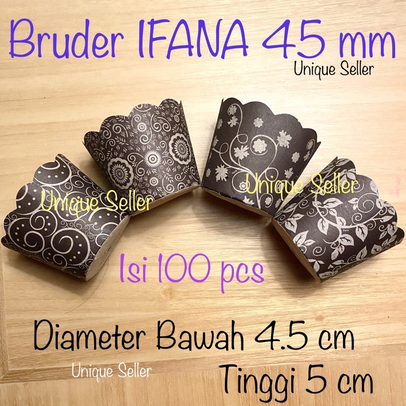 [100 pcs] Ifana Bruder Muffin Cup 45 mm / Cupcake Case Ifana 4.5 cm / Cup Ifana 45 mm / Muffin Cup 4,5 cm / Muffin Cake Case