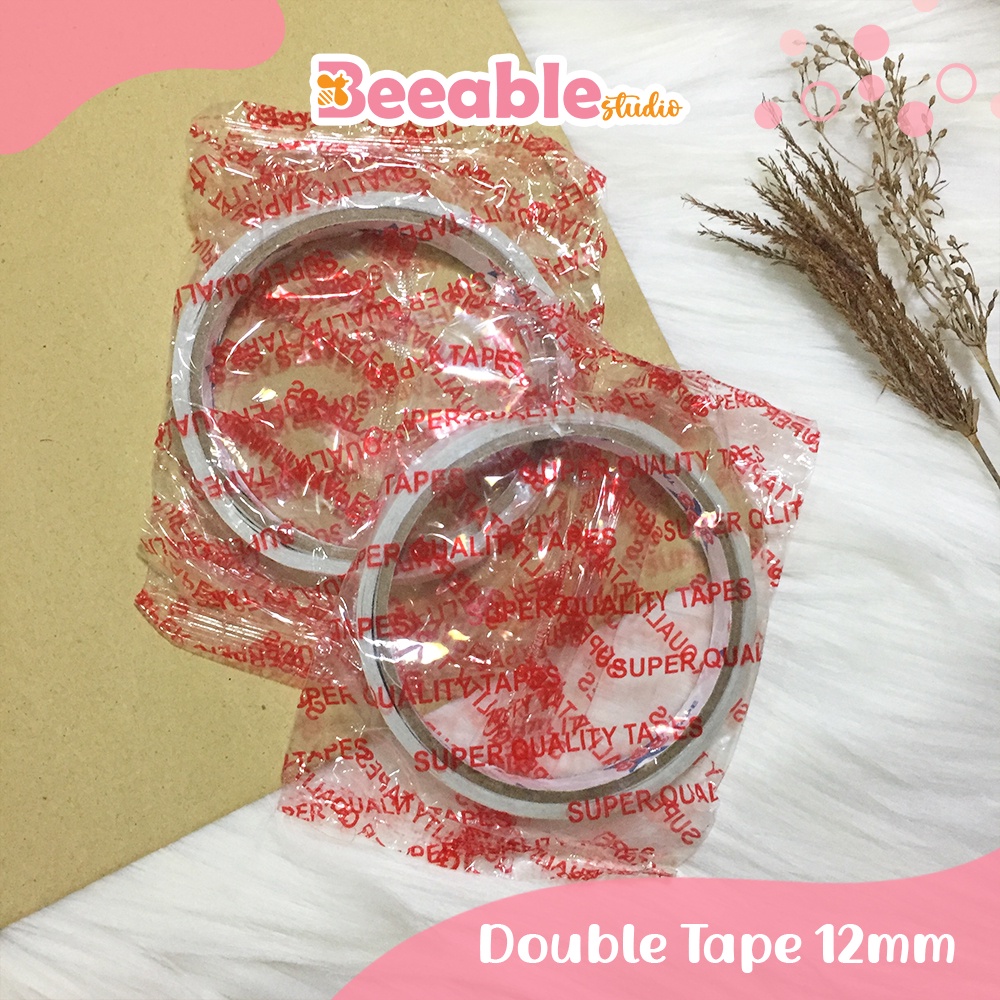 

Beeablestudio | Double Tape 12mm Selotip Perekat 2 Sisi