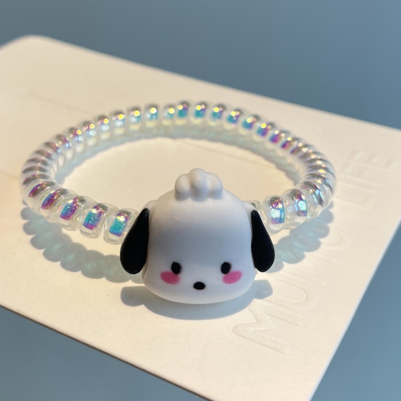 Sanrio Ikat Rambut Model Kabel Telepon Warna Permen Macaron Untuk Anak Perempuan