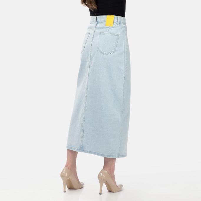 Mky Clothing Long Denim Skirt