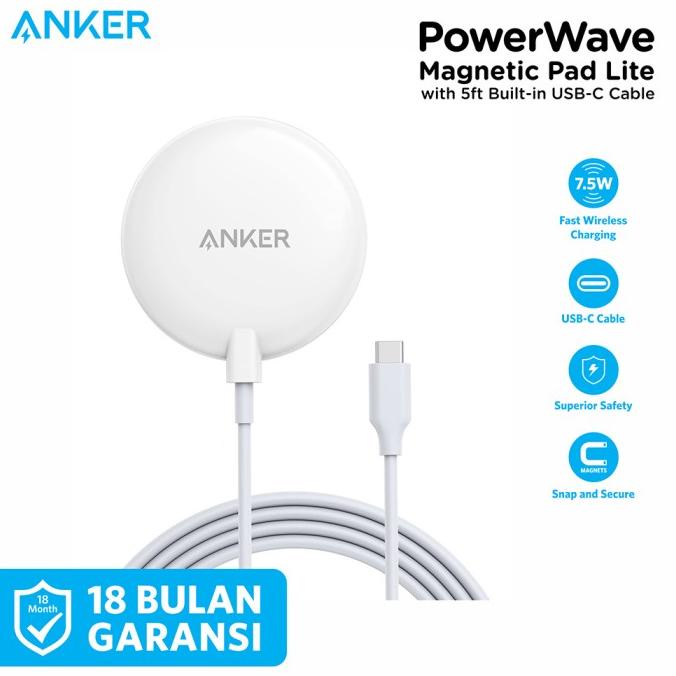 Wireless Charger Anker PowerWave Magnetic Pad Lite - A2567