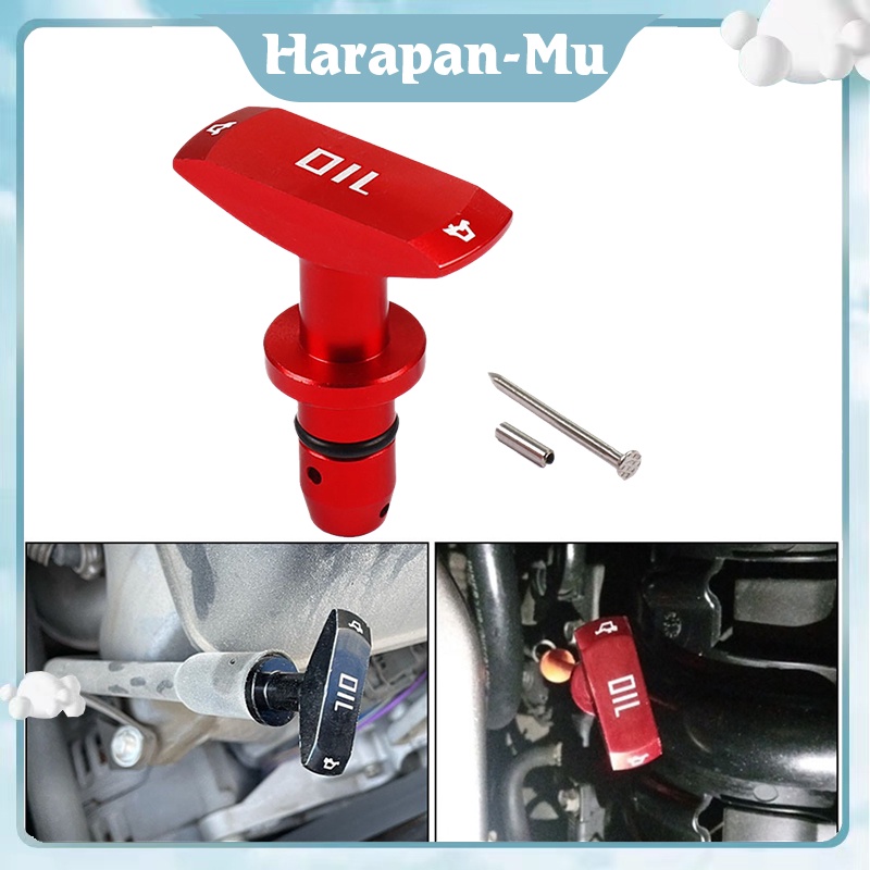 Dipstick Oli Mesin Mobil Universal Bahan Aluminum Warna Merah  Dipstick Handle Tarik Oli Mesin Mobil