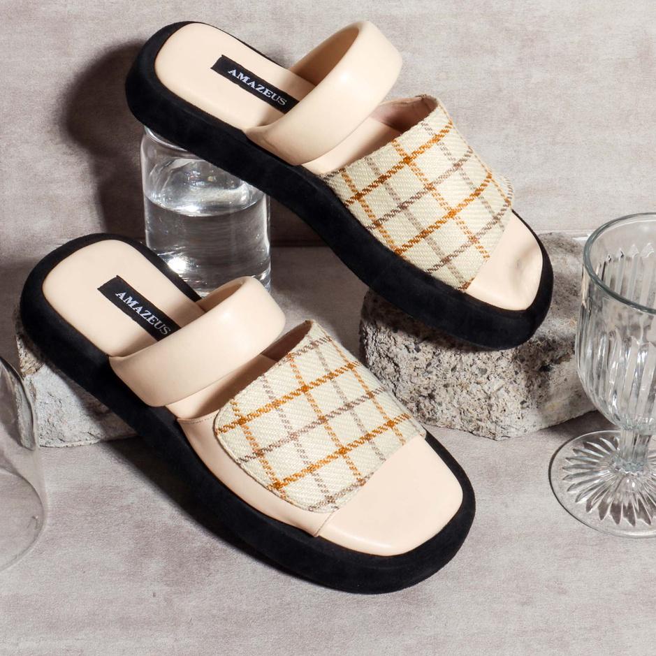 Recomended Amazeus MONROE Sandal Tali Wanita Platform Sandal