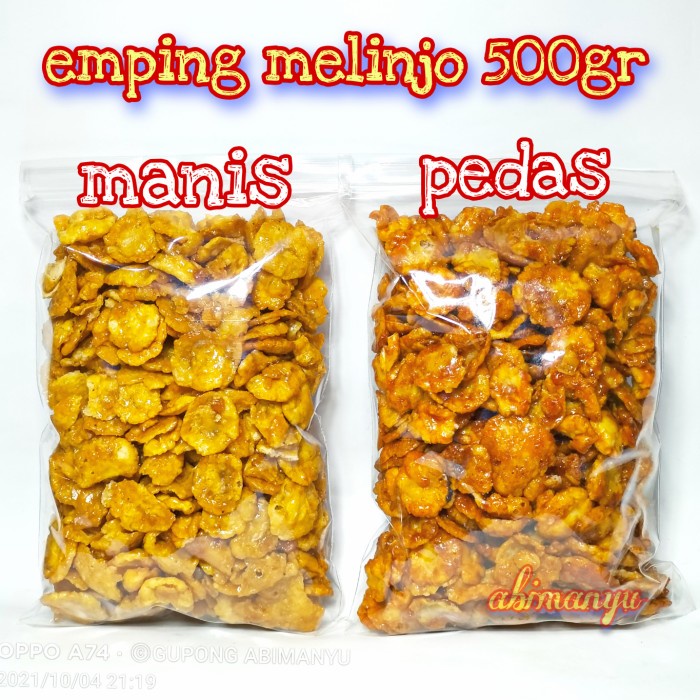 

emping melinjo pedas manis 500 gr